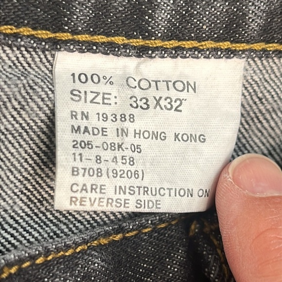 Vintage Brittania Men's Jeans Black Size 31 x 32 (Labeled 33 x 32) Straight Leg - Picture 5 of 15